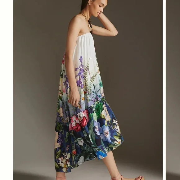 Anthropologie floral hi-low maxi Size M - Picture 7 of 7